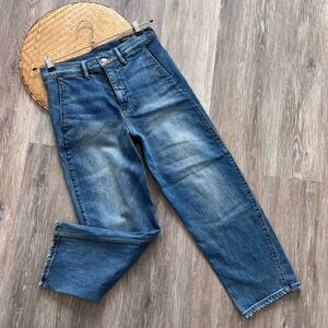 VINCE slouchy straight high Rise Jeans ankle cropped Women’s‎ Size 27